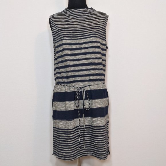 Anthropologie Dolan Striped Mock Neck Tunic Top - Picture 2 of 8